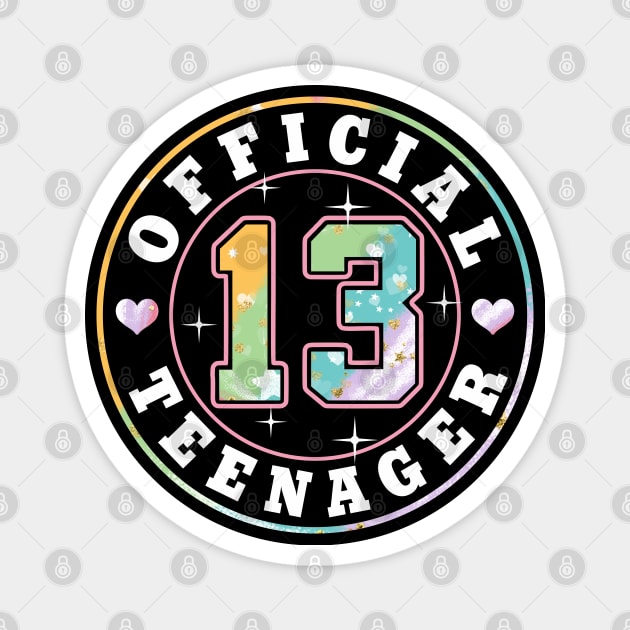 13.th Birthday - Official Teenager Girls Magnet by FloraLi